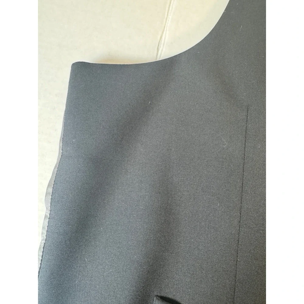 EGARA Men's‎ Black Wool Vest Size 4X Adjustable Back Formal Dress